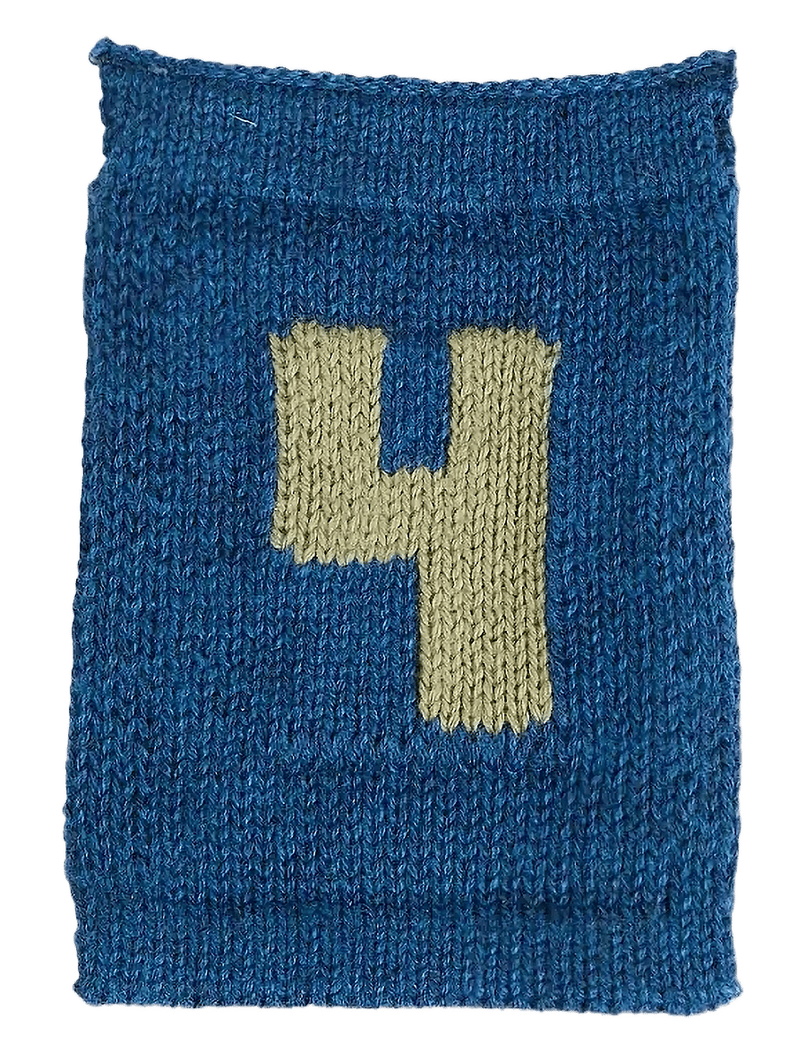 Smallstuff - Knitted flag, 4, blue - dekorative wohnaccessoires - 4 blue - 0