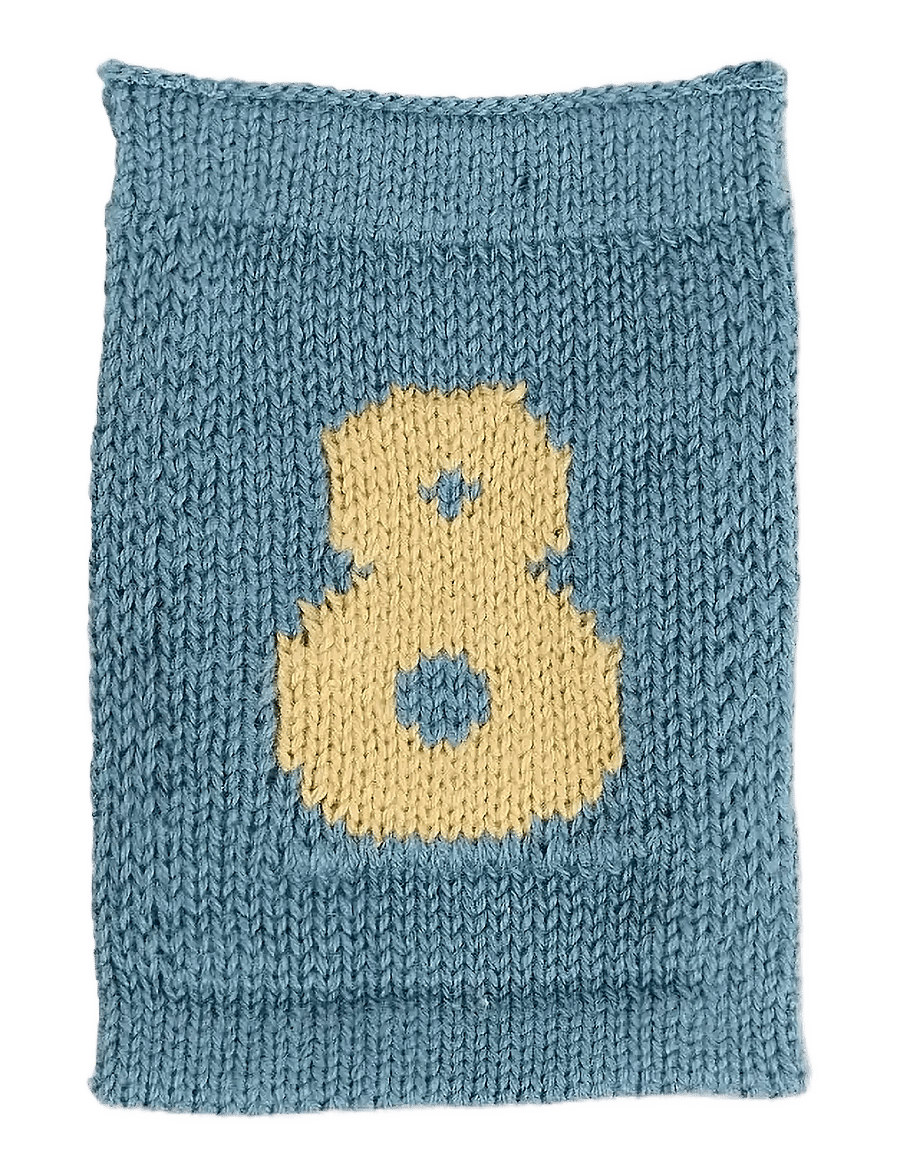 Smallstuff - Knitted flag, 8, blue - dekorativt tilbehør - 8 blue - 0