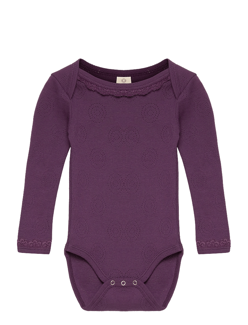 Smallstuff - Body LS - langærmede bodyer - aubergine - 0