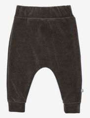 Pants velour, dark mole - DARK MOLE