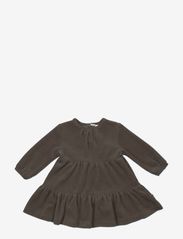 Smallstuff - Dress velour, dark mole - festklänningar - dark mole - 0