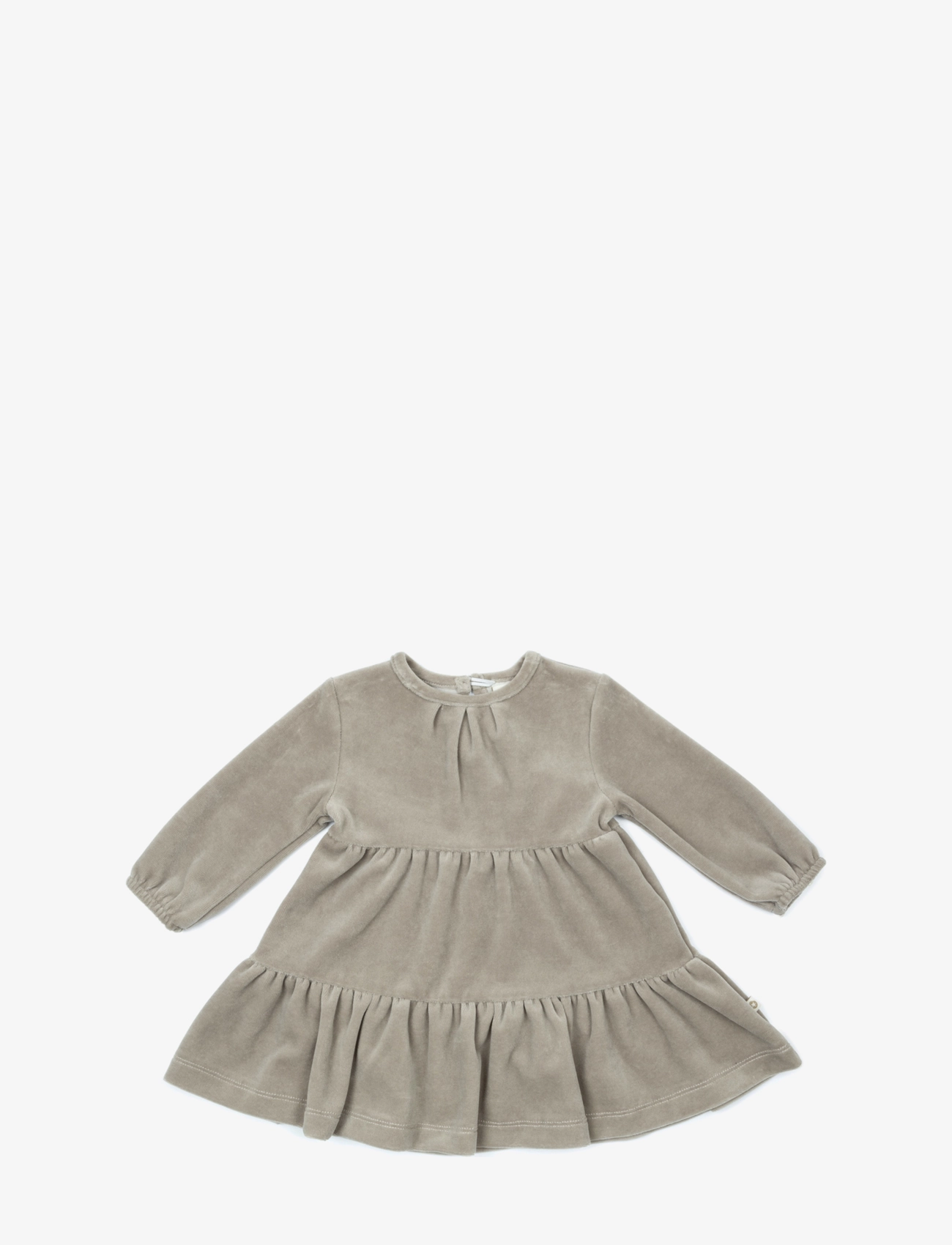 SMALLSTUFF Kleid Velour, Nature Grau - 74 - Kinder
