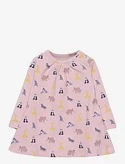 Smallstuff - Dress LS, zoo garden, rose - long-sleeved t-shirts - rose - 0