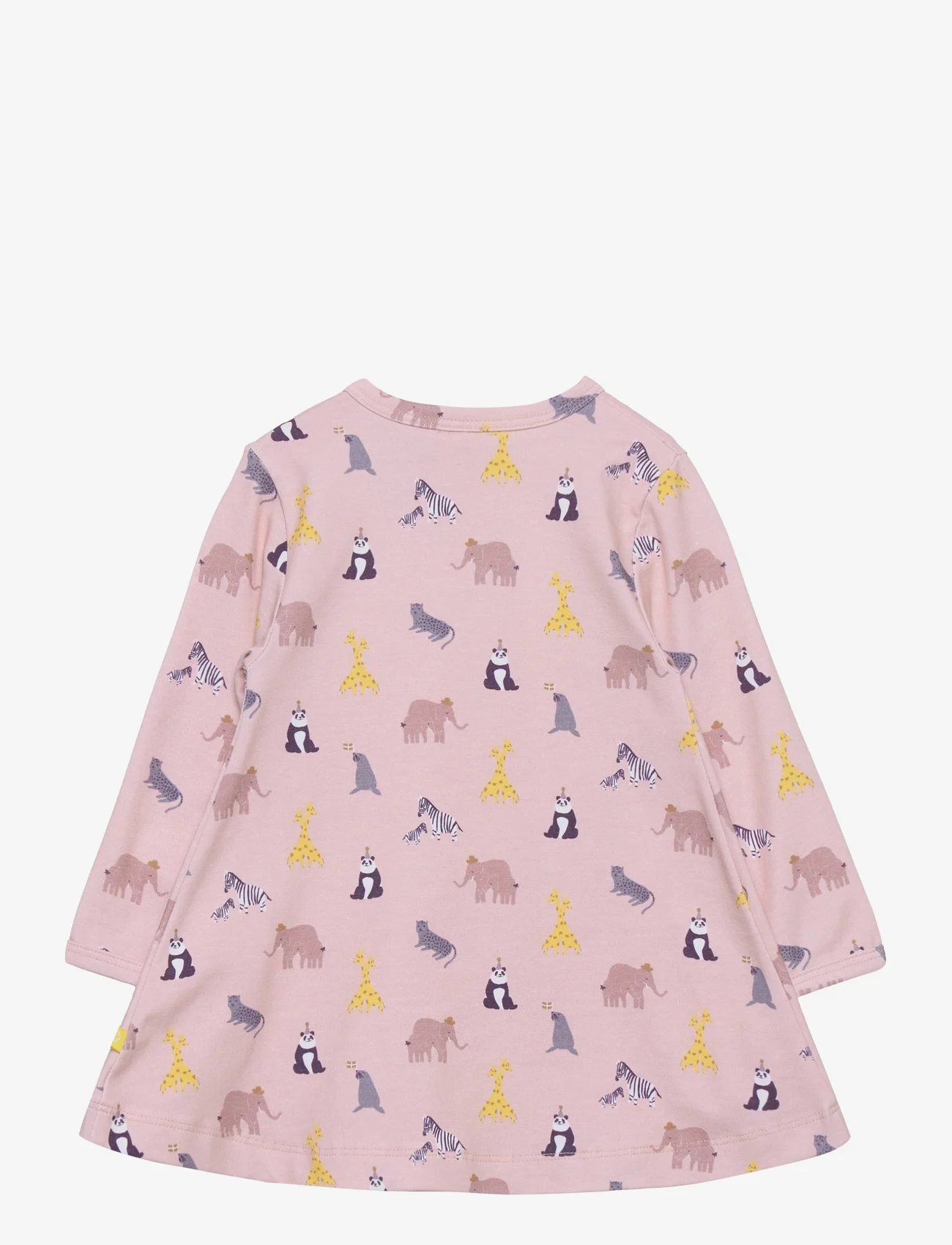 Smallstuff - Dress LS, zoo garden, rose - langærmede t-shirts - rose - 1