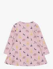 Smallstuff - Dress LS, zoo garden, rose - långärmade t-shirts - rose - 1