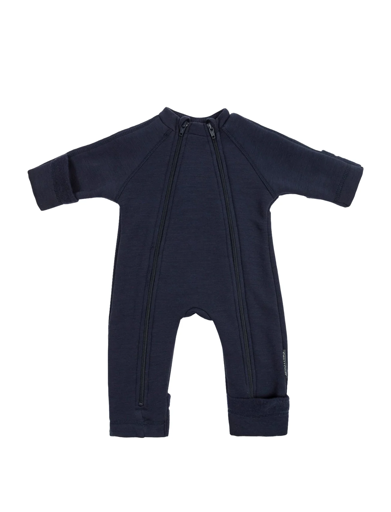 Smallstuff - Jumpsuit, merino wool w. 2 zip, navy - kombinezony z polaru - navy - 0