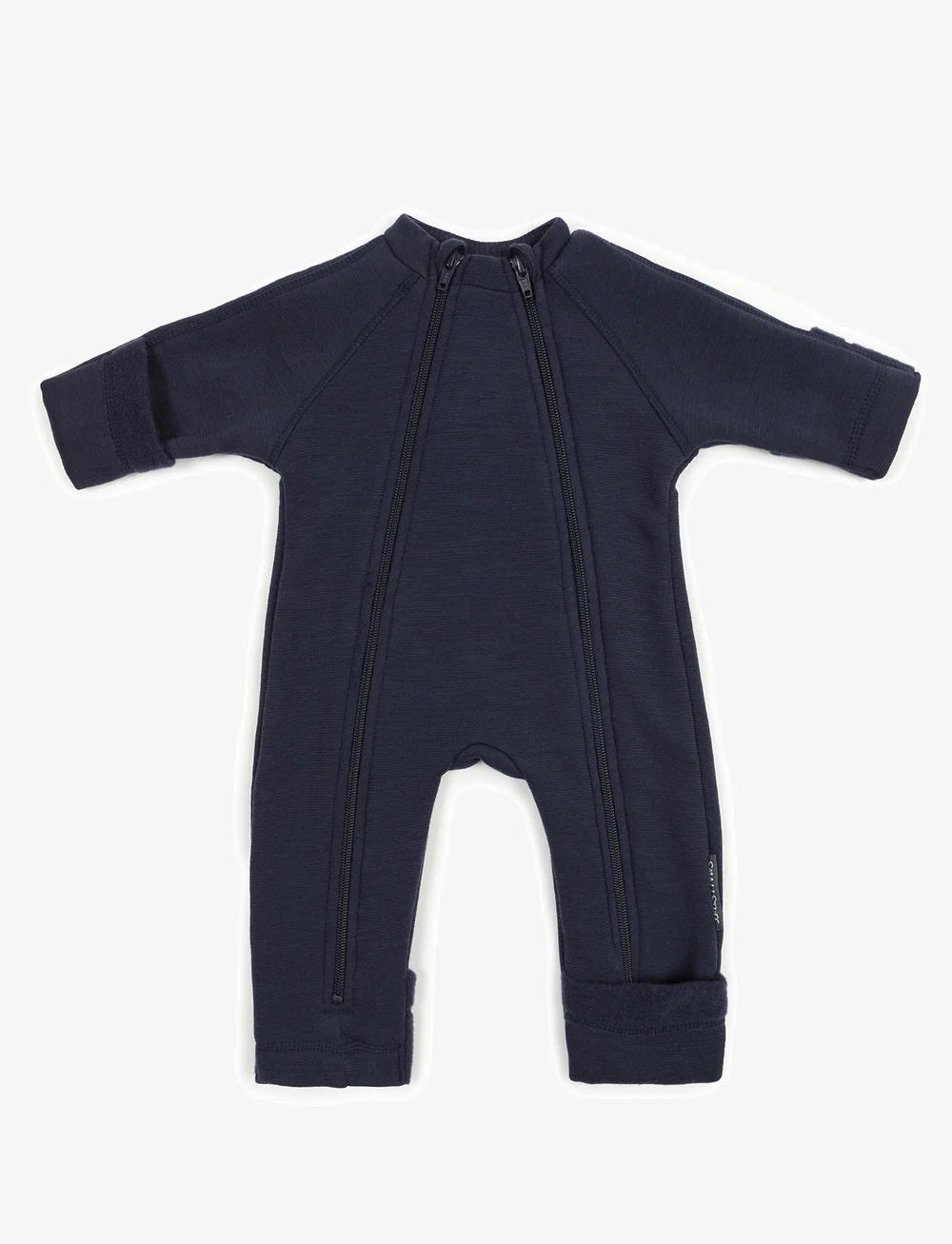 Smallstuff - Jumpsuit, merino wool w. 2 zip, navy - fleecedragter - navy - 1