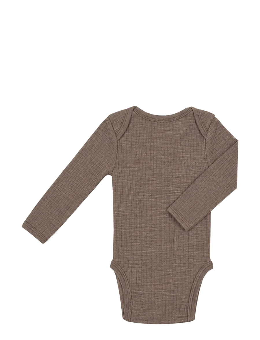 Smallstuff - Body LS, nature drop needle, merino wool - base layer baby - nature - 2