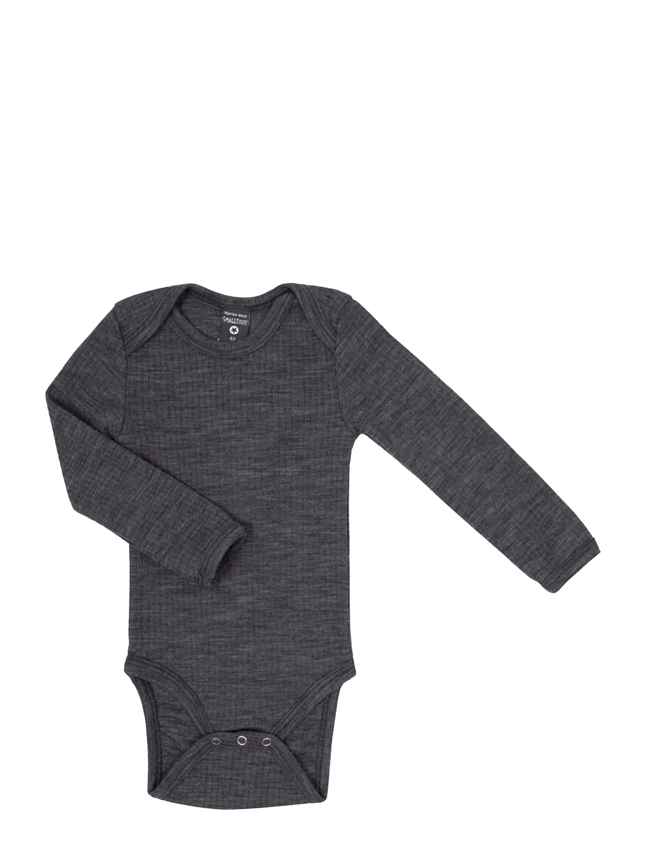 Smallstuff - Body LS, dark grey drop needle, merino wool - laveste priser - dark grey - 0