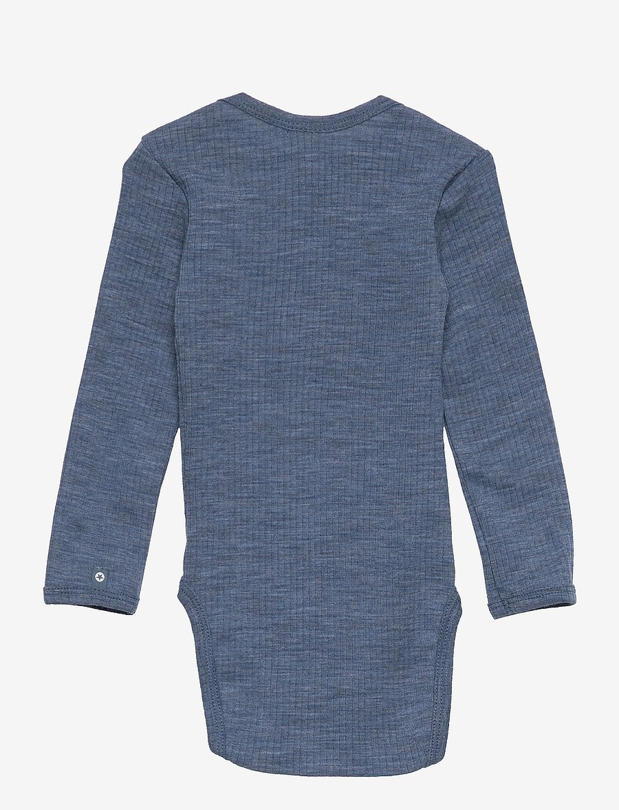 Smallstuff - Body ls - beebi alusriided - denim - 2