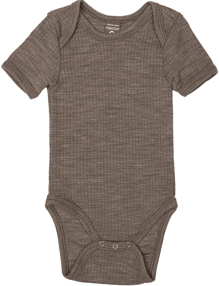 Smallstuff - Body SS, nature drop needle, merino wool - kurzärmelige bodys - nature - 0