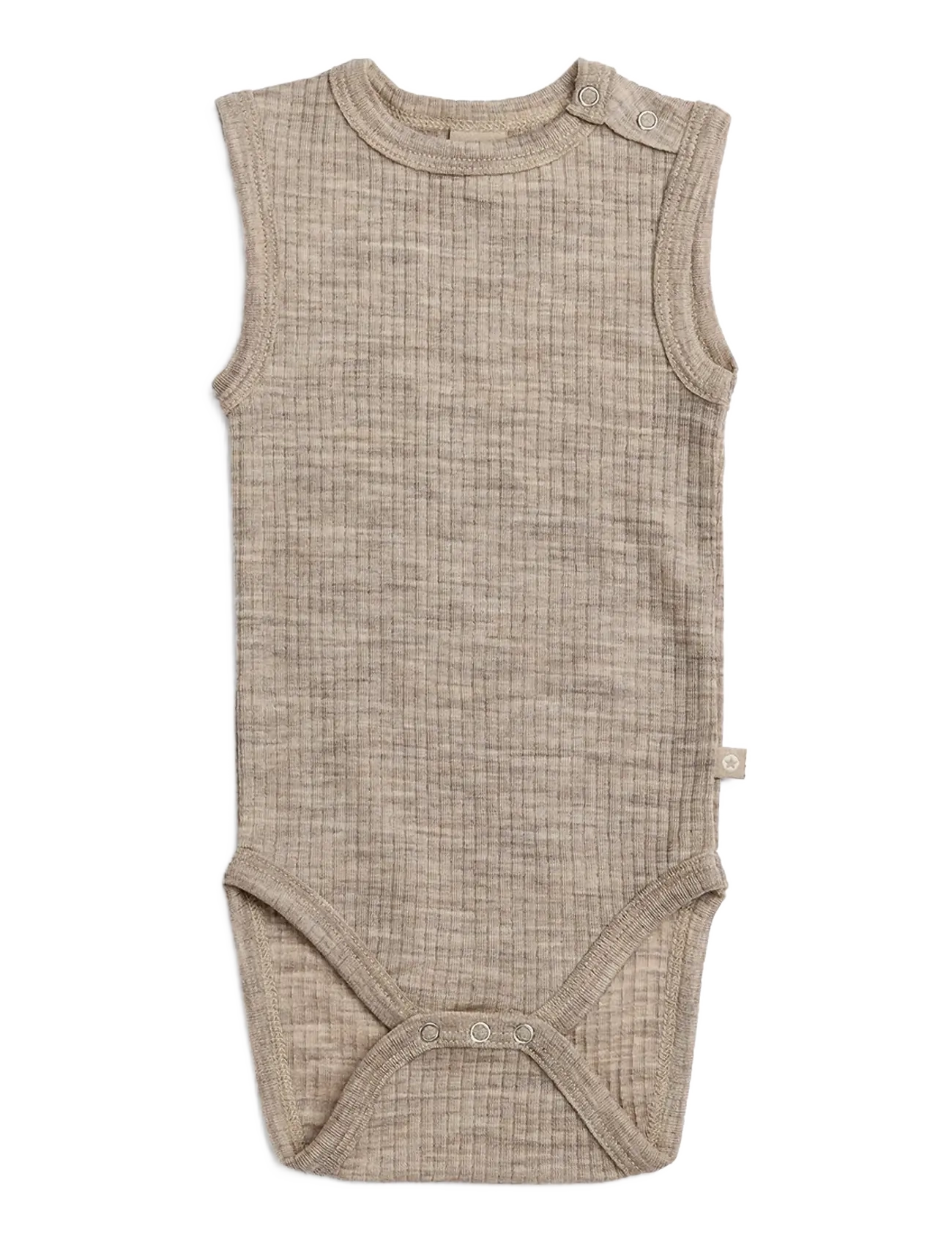 Smallstuff Body NS, light nature melange drop needle, merino wool - Bodyer uden ærmer - LIGHT NATURE / beige