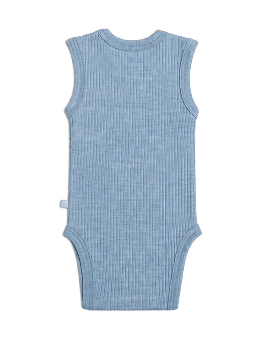 Smallstuff - Body NS, light blue melange drop needle, merino wool - base layer baby - light blue - 1