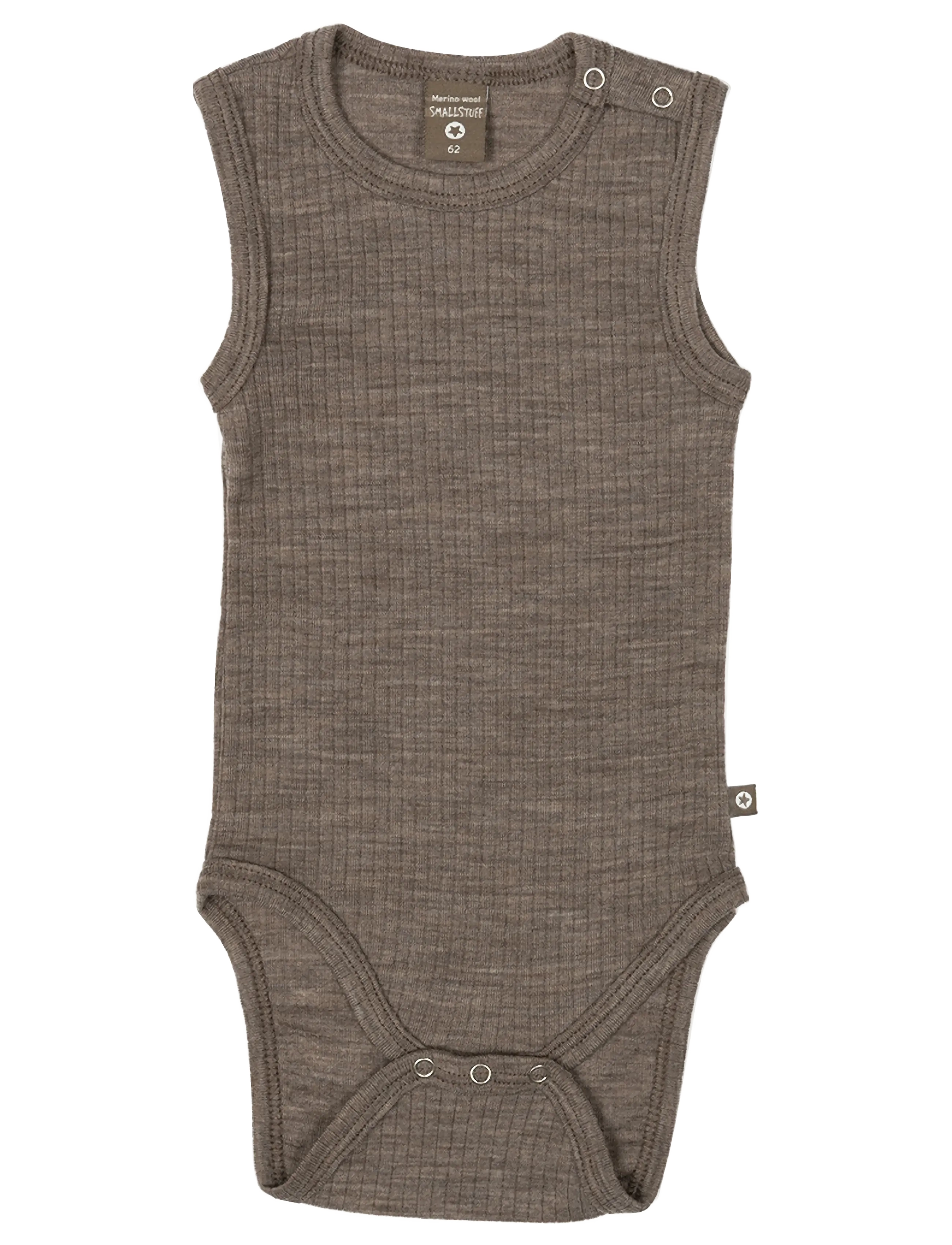 Smallstuff Body Ns, Nature Drop Needle, Merino Wool, 98, Bodys, Beige - Sleeveless Kinder