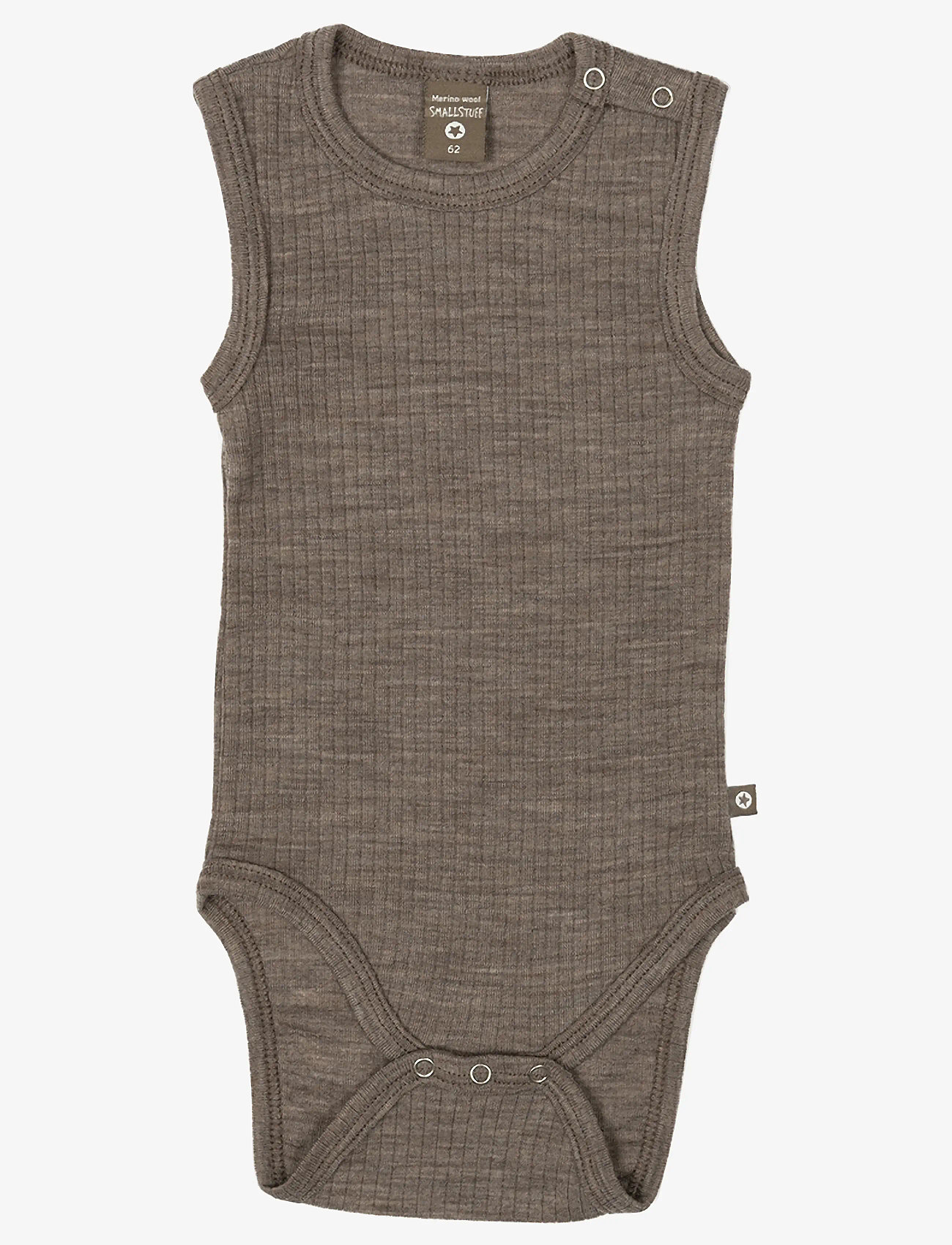 Smallstuff - Body NS, nature drop needle, merino wool - bodyer uden ærmer - nature - 0