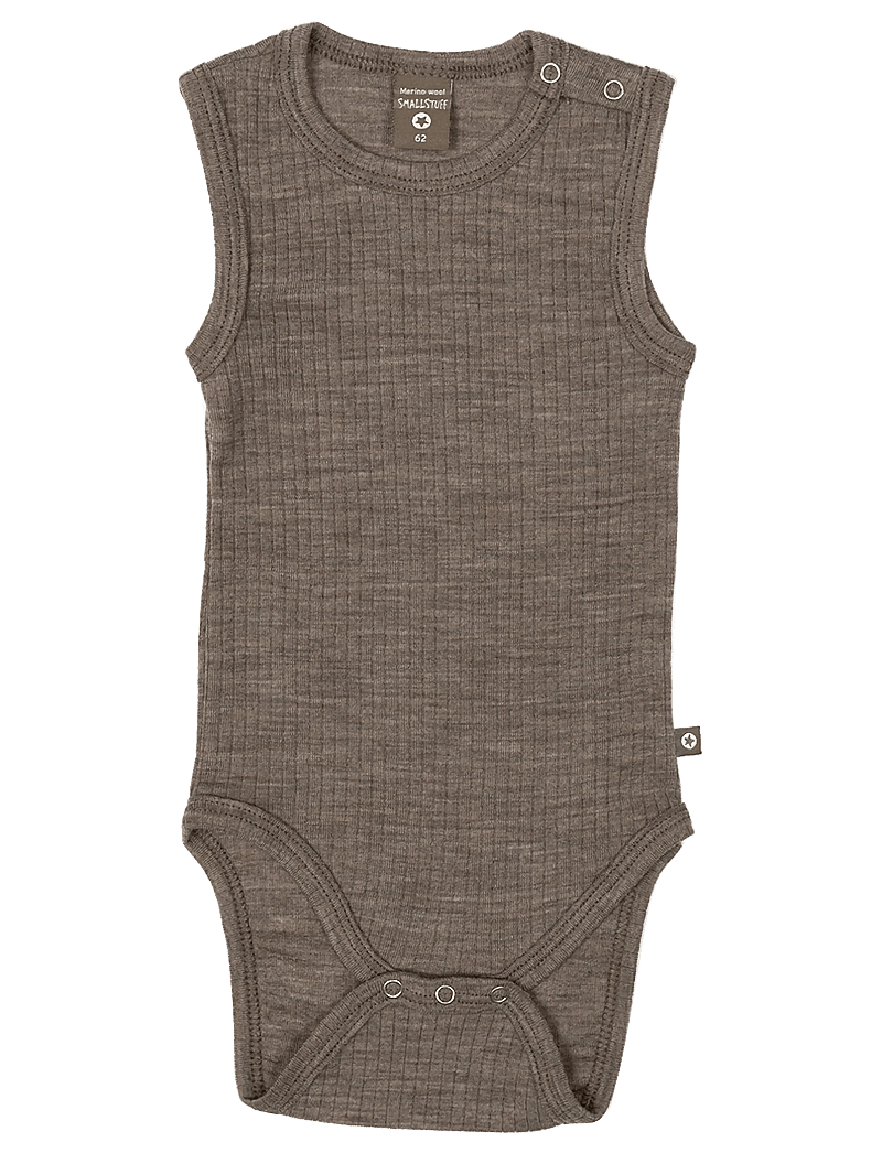 Smallstuff - Body NS, nature drop needle, merino wool - bodyer uden ærmer - nature - 0