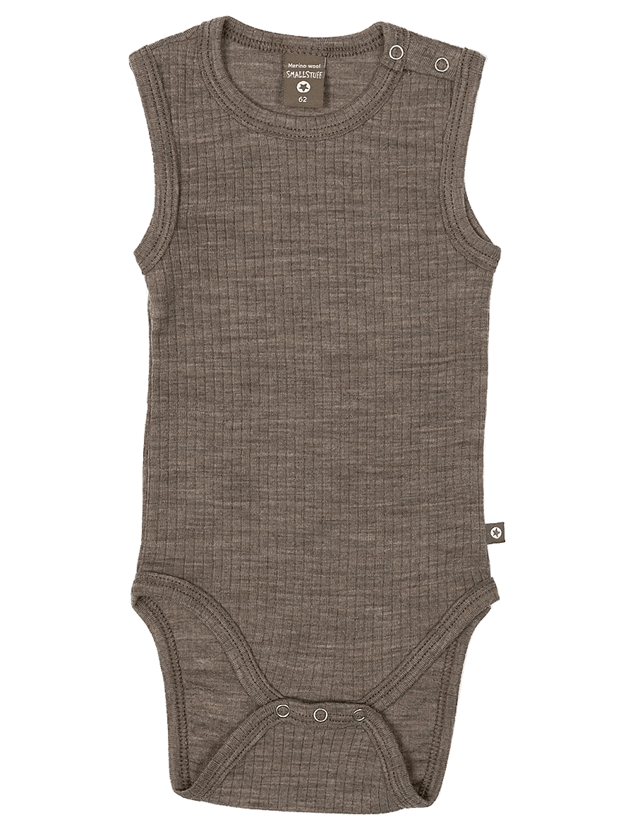 Smallstuff - Body NS, nature drop needle, merino wool - Ärmlösa bodies - nature - 0