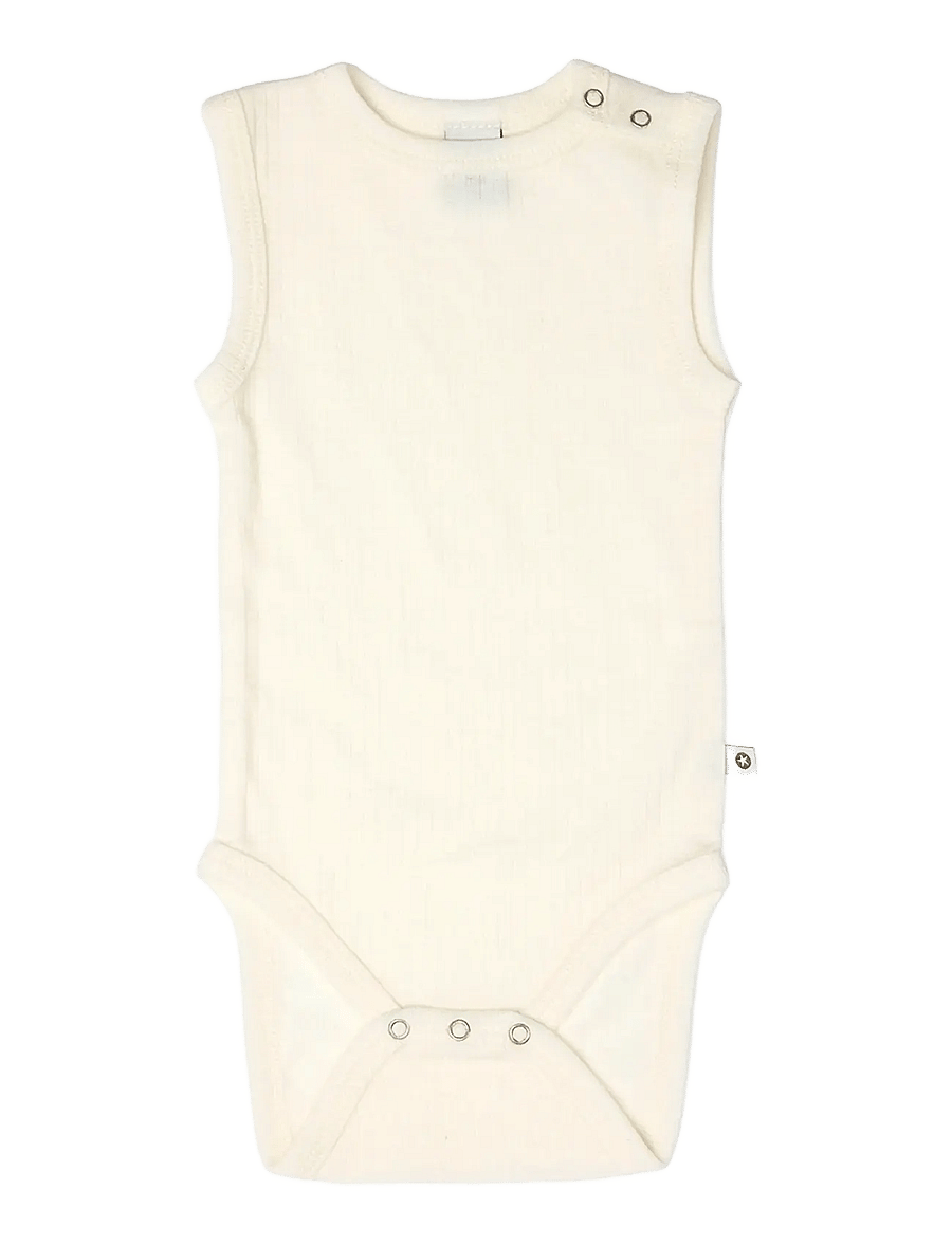 Smallstuff - Body NS, off. white melange drop needle, merino wool - Ärmlösa bodies - off. white - 0