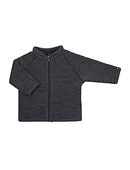 Smallstuff - Cardigan  wool w. zipper, dark grey - flīsa virsjakas - dark grey - 0