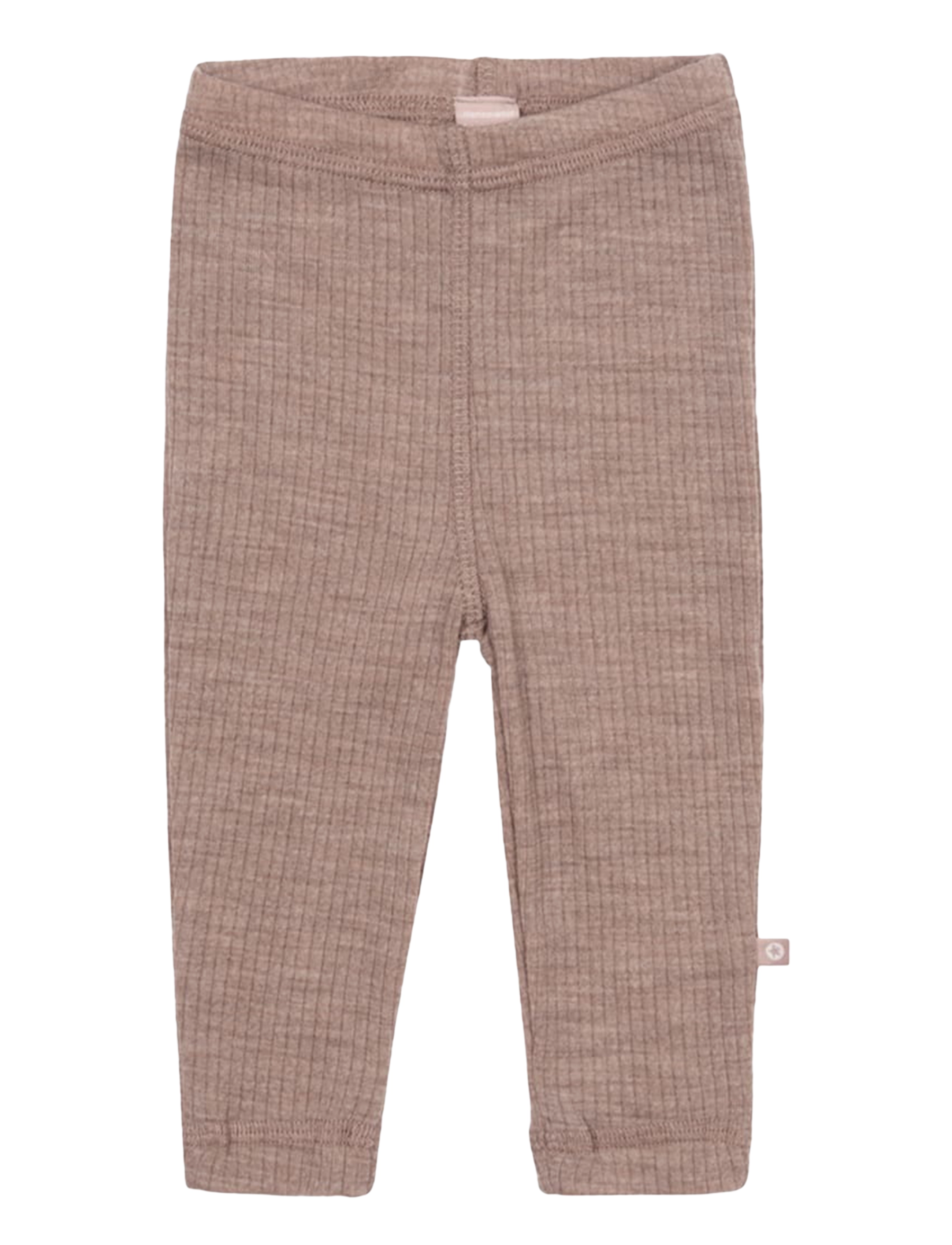 SMALLSTUFF Legging, Soft Powder Drop Needle, Merino Wolle Beige - 48 - Kinder