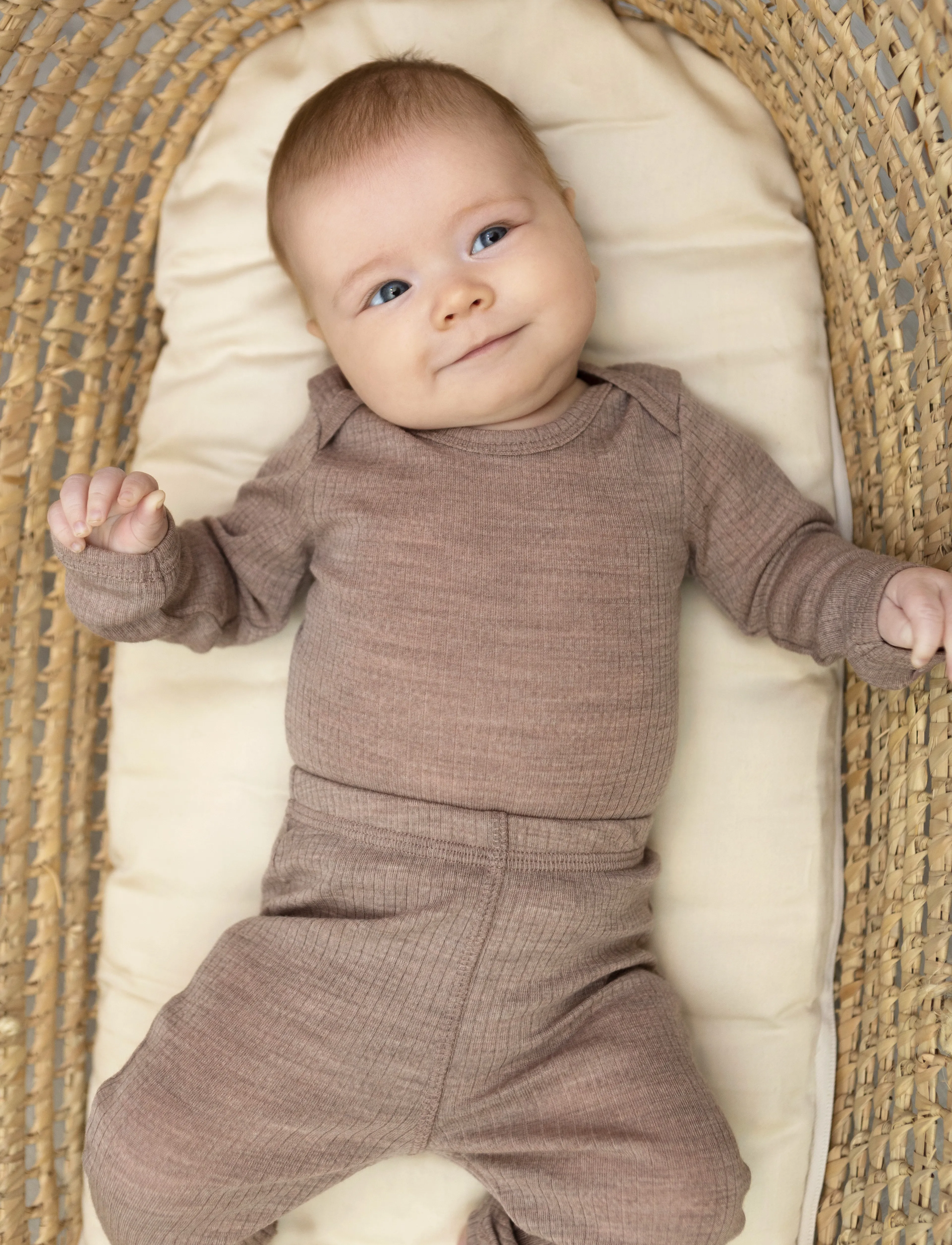 Smallstuff Legging, Soft Powder Drop Needle, Merino Wool, 48, Unterteile, Beige - Leggings, Kinder