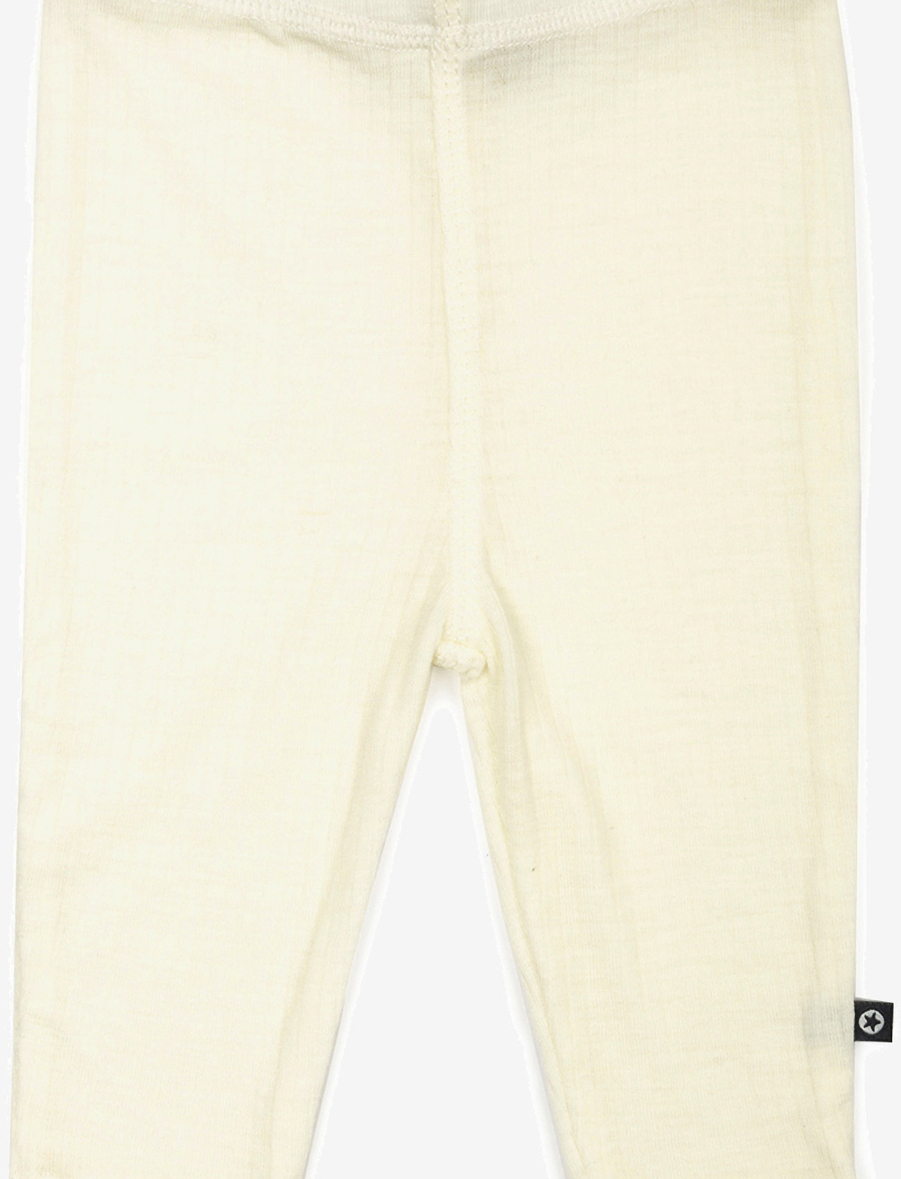 Smallstuff - Legging, denim melange drop needle, merino wool - leggings - offwhite - 1