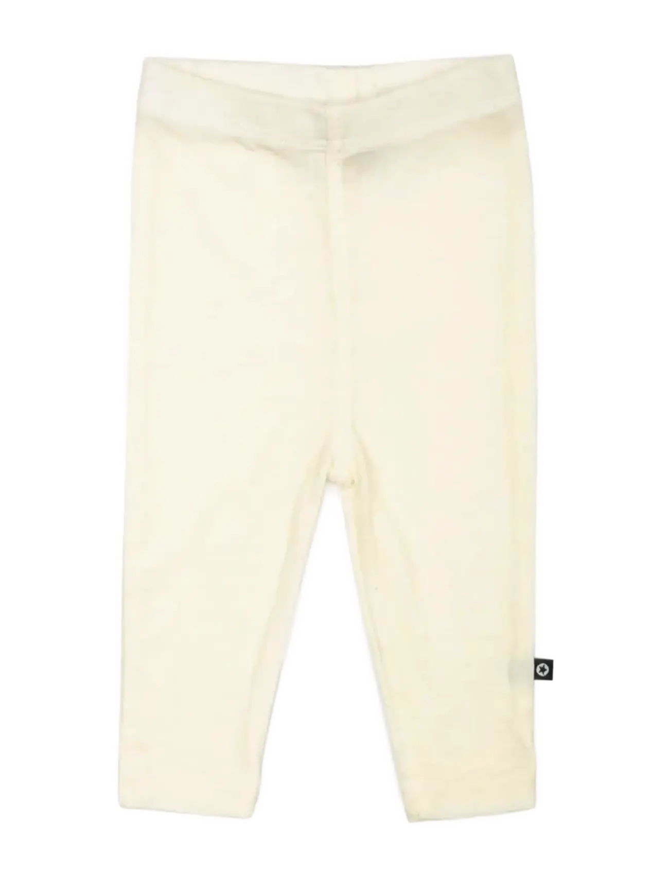 Smallstuff Legging, denim melange drop needle, merino wool - Kleidung - OFFWHITE / cream