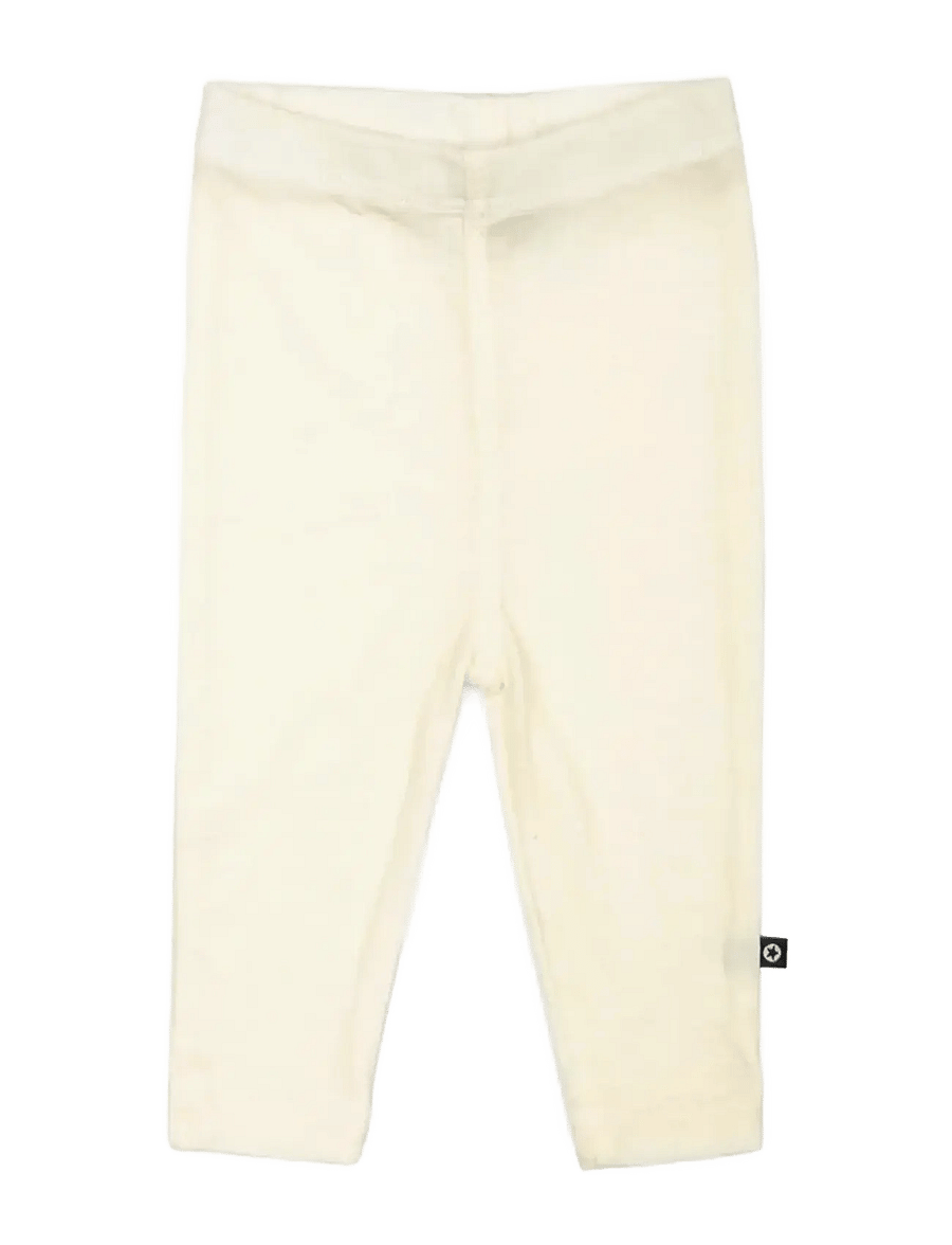 Smallstuff - Legging, denim melange drop needle, merino wool - base layer baby - offwhite - 1