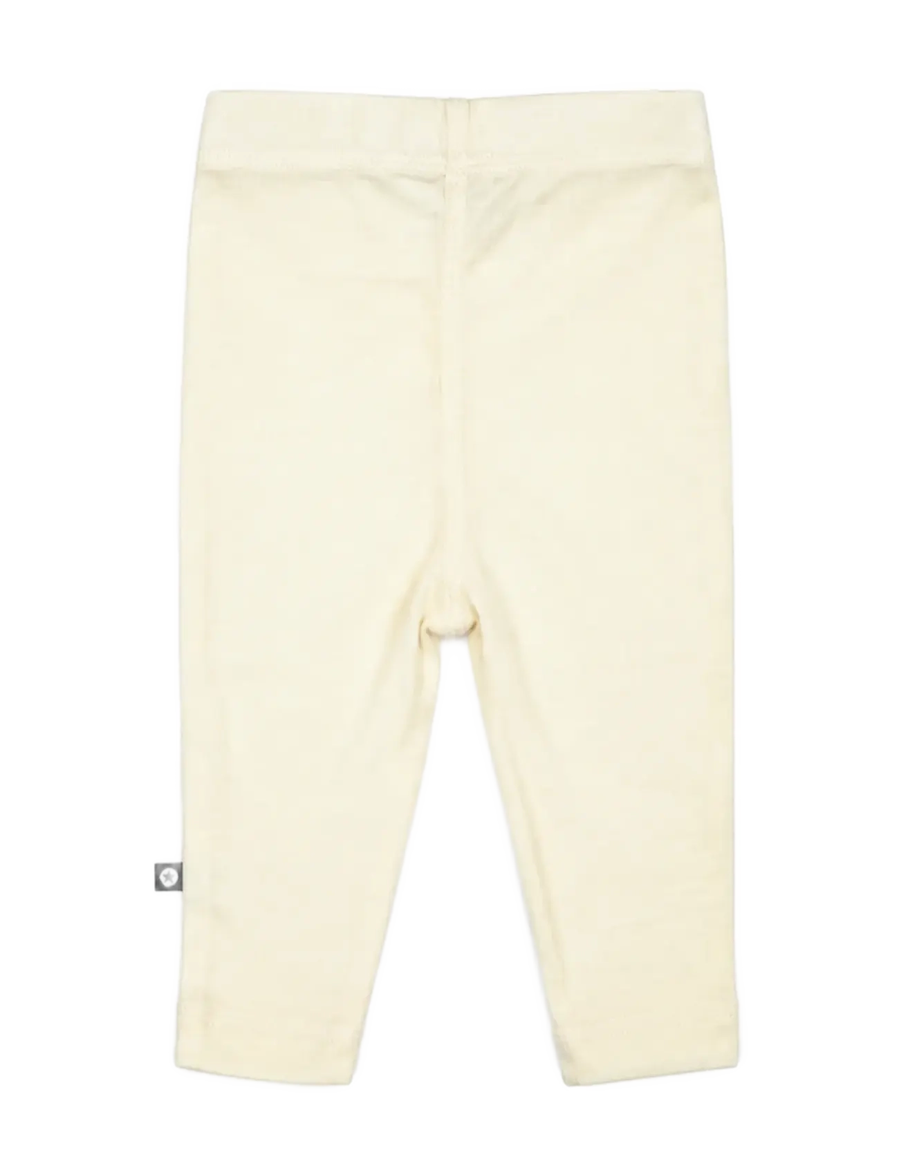 Smallstuff - Legging, denim melange drop needle, merino wool - base layer baby - offwhite - 2