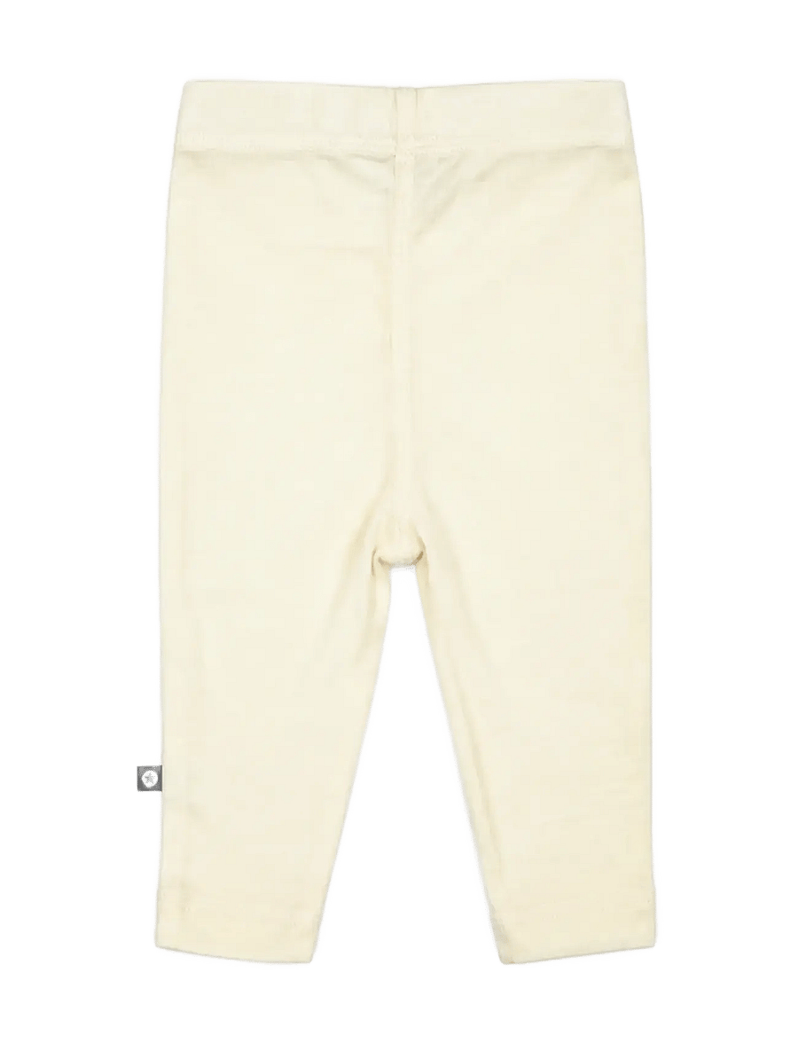 Smallstuff - Legging, denim melange drop needle, merino wool - base layer baby - offwhite - 2