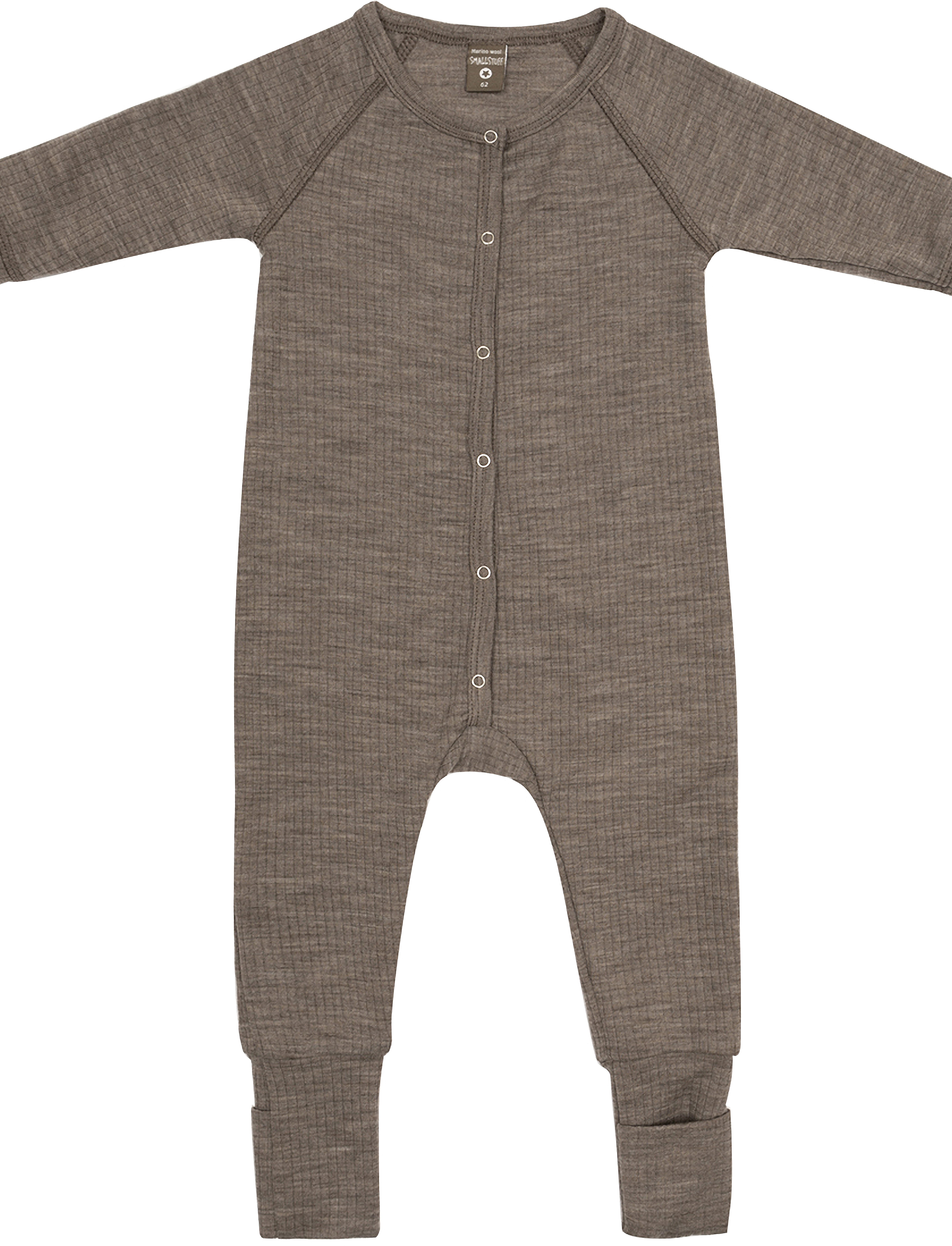 Smallstuff Night Suit, Nature Drop Needle, Merino Wool, 62, Pyjamas, Beige - Pyjamas Onesie, Kinder