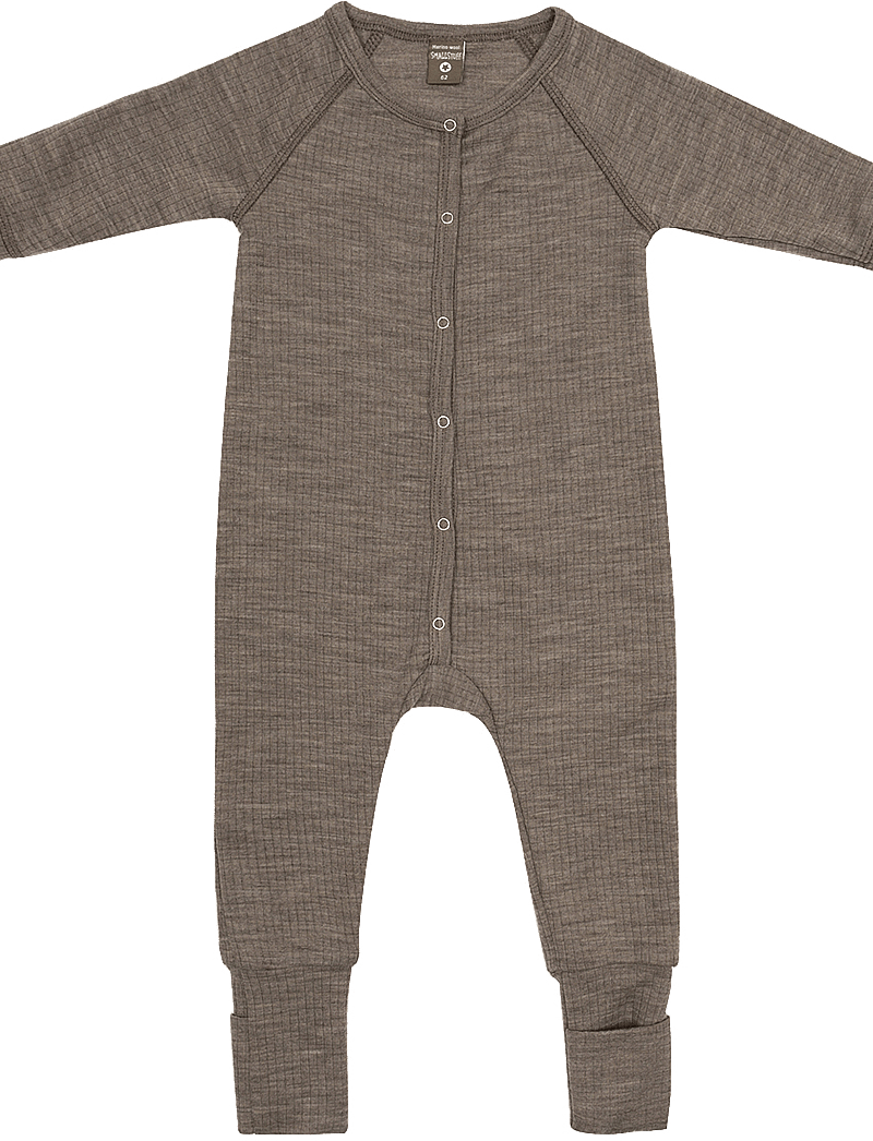 Smallstuff - Night suit, nature drop needle, merino wool - schlafoveralls - nature - 0