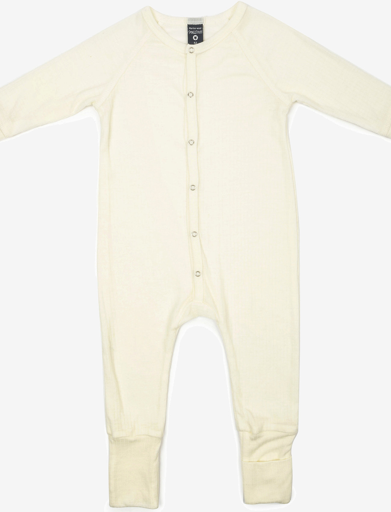 Smallstuff - Night suit, denim melange drop needle, merino wool - sovoveraller - offwhite - 0