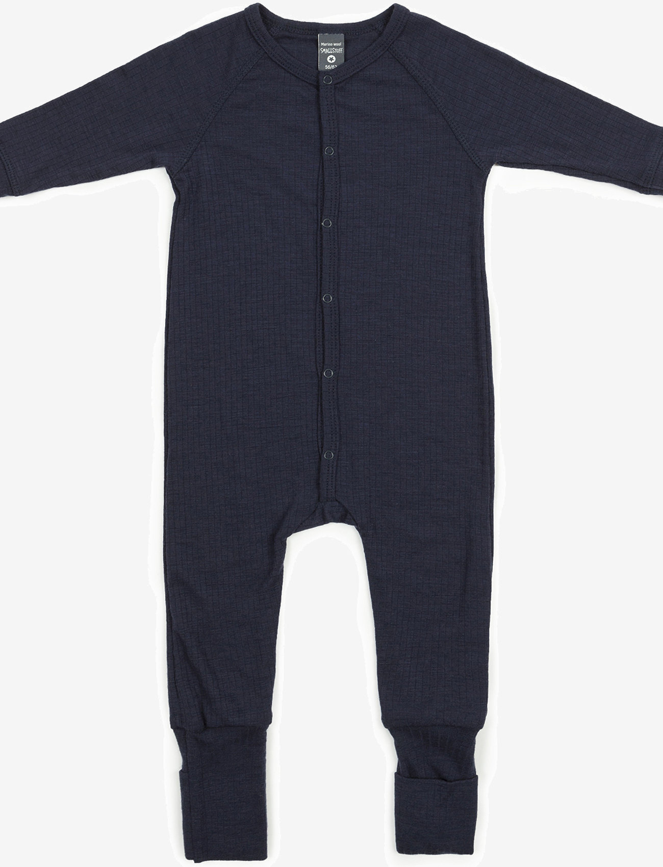 Smallstuff - Night suit, navy drop needle, merino wool - natdragter - navy - 0