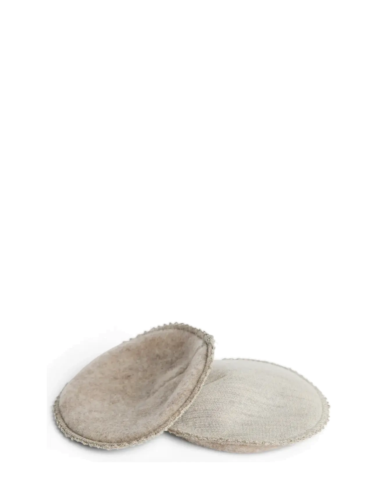 Smallstuff Breast Feeding Pads L, Dia. 17 Cm., Meriono Wool, Light Nature Melange, Børn, Ammeindlæg, Grå, Str: M
