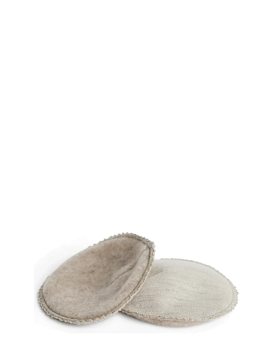 Smallstuff - Breast feeding pads L, dia. 17 cm., meriono wool, light nature melange - afkolfapparaat & accessoires - light nature melange - 0