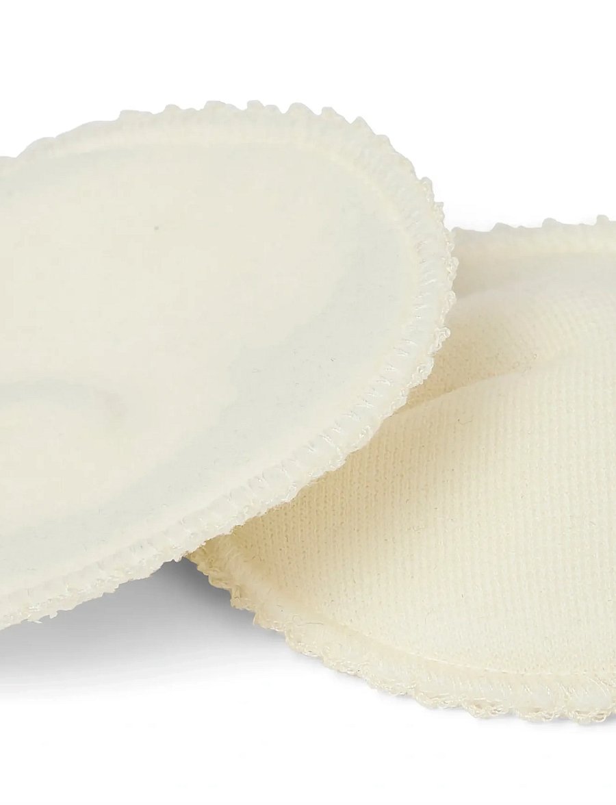Smallstuff - Breast feeding pads M, dia. 13 cm., meriono wool, off. white - milchpumpen & zubehör - off. white - 1