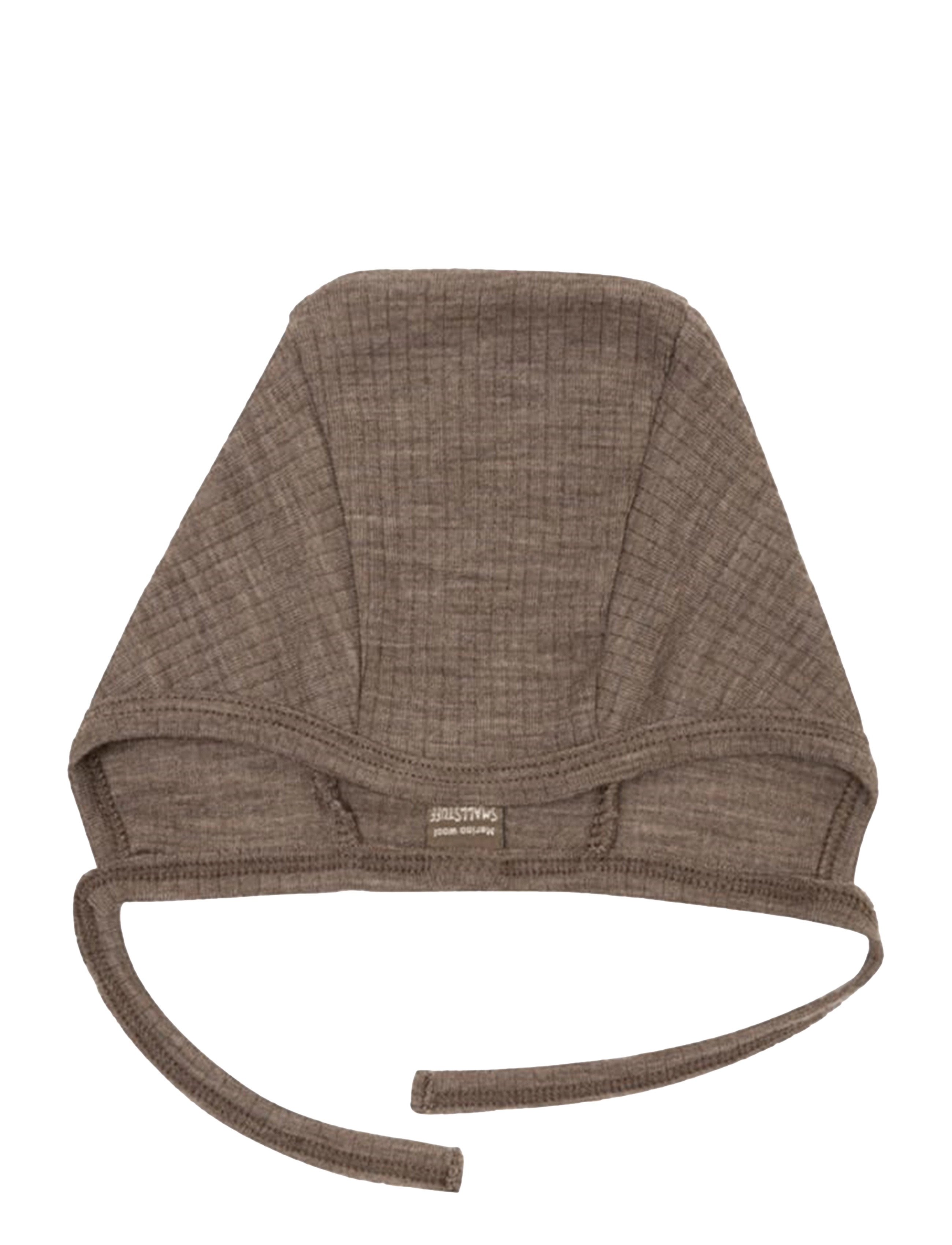 Smallstuff Baby Helmet, Nature Drop Needle, Merino Wool, 44, Hats, Braun - Kinder