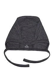 Smallstuff - Baby helmet, dark grey drop needle, merino wool - laagste prijzen - dark grey - 0