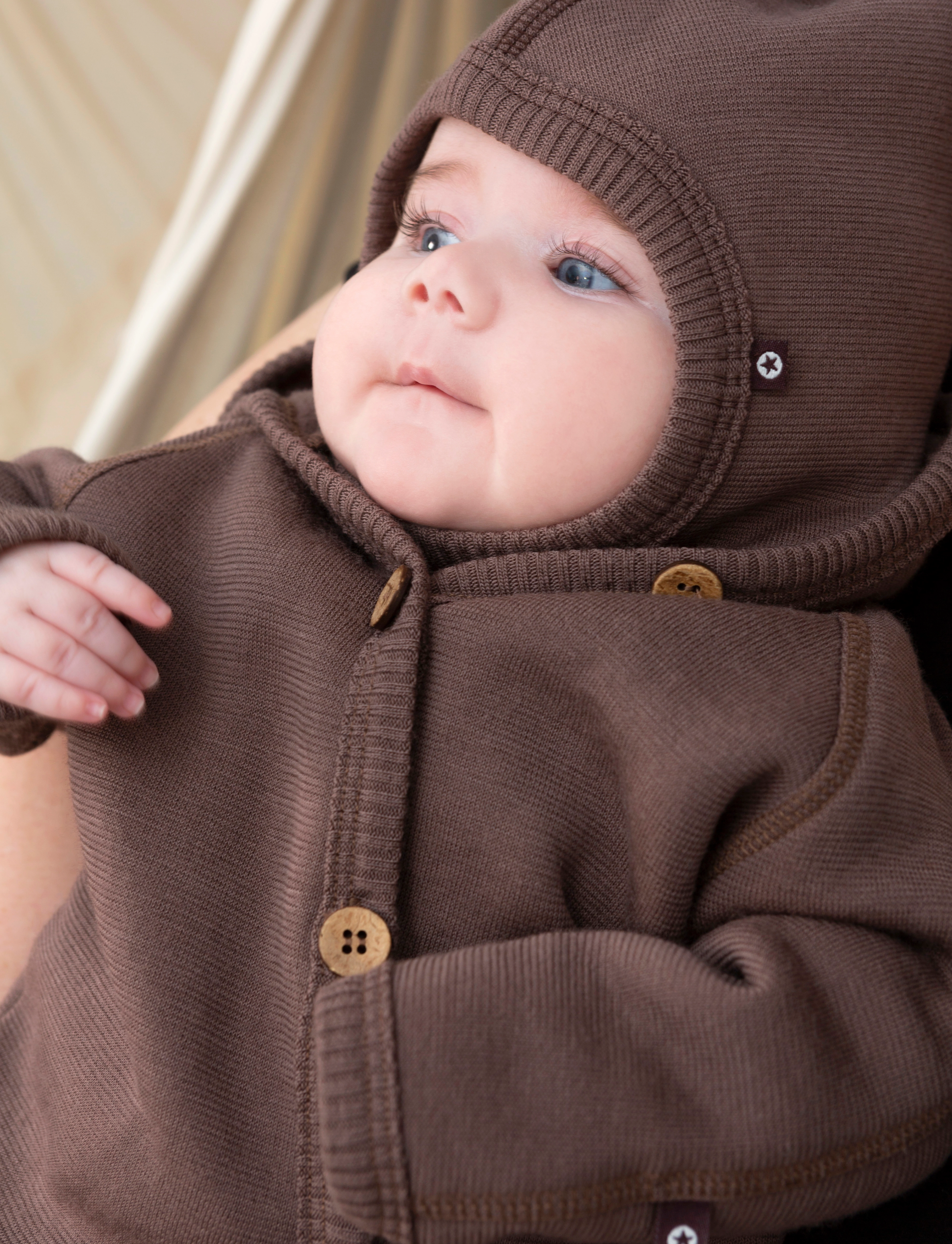 Smallstuff Balaclava, Merino Wool, Rose Brown, 62, Headwear, Braun - Kinder