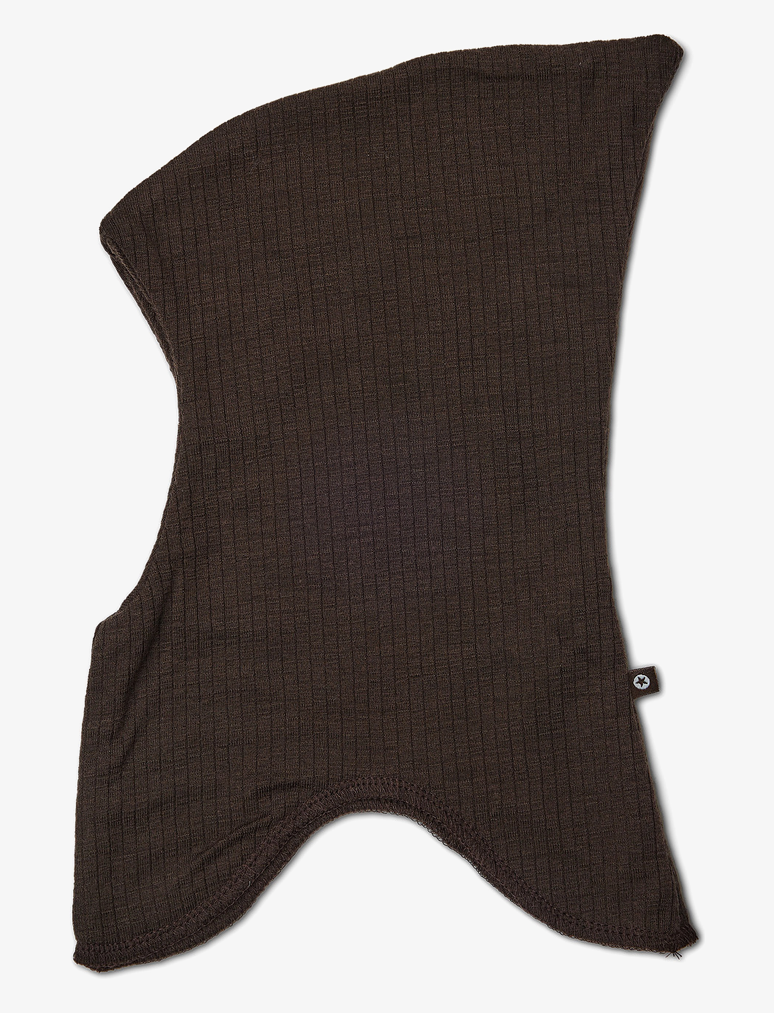 Smallstuff Balaclava, merino wool, brown - Kapelusze - BROWN / brown