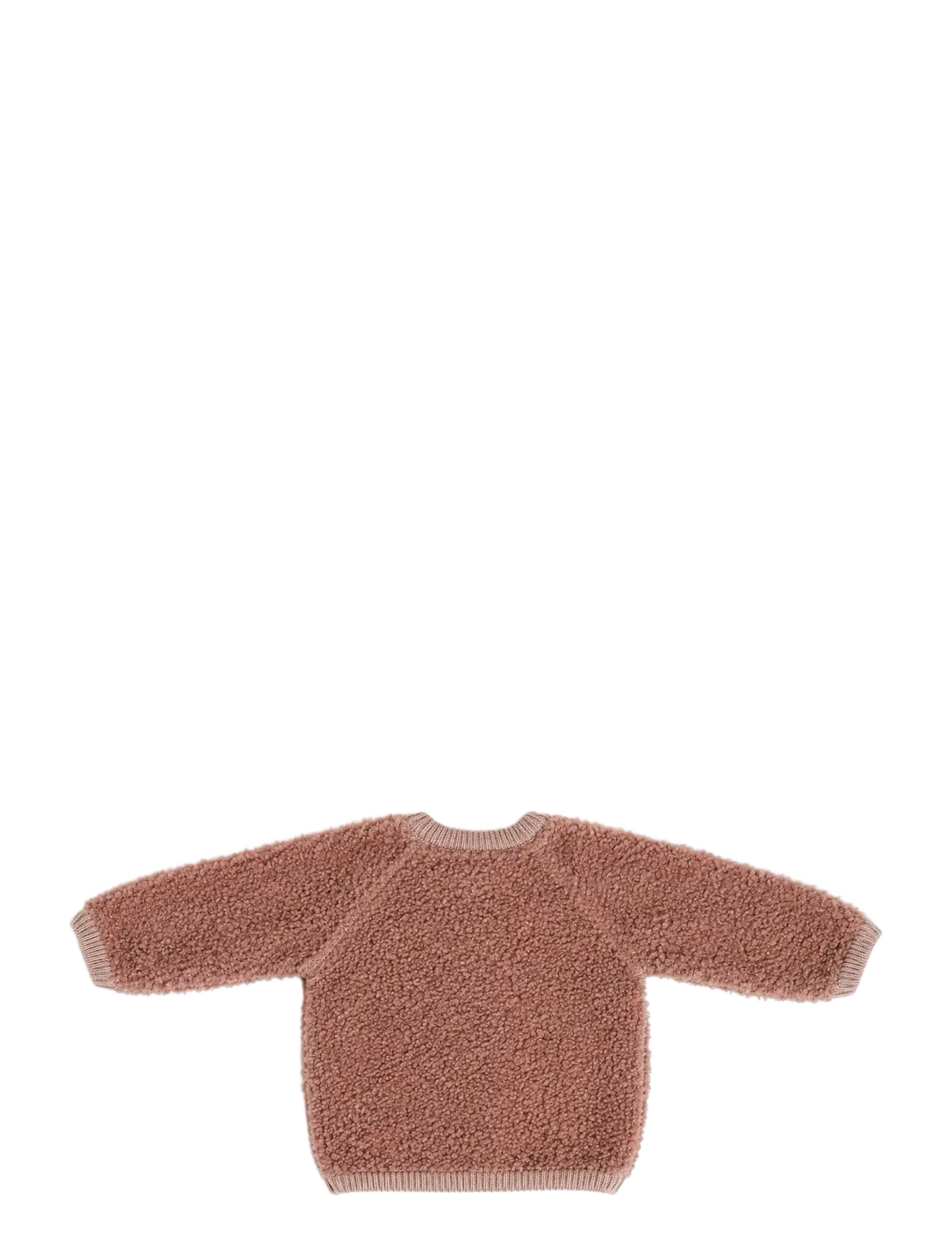 Smallstuff - Cardigan w. zipper, bouclé merino wool, rose - fleece jackets - rose - 2