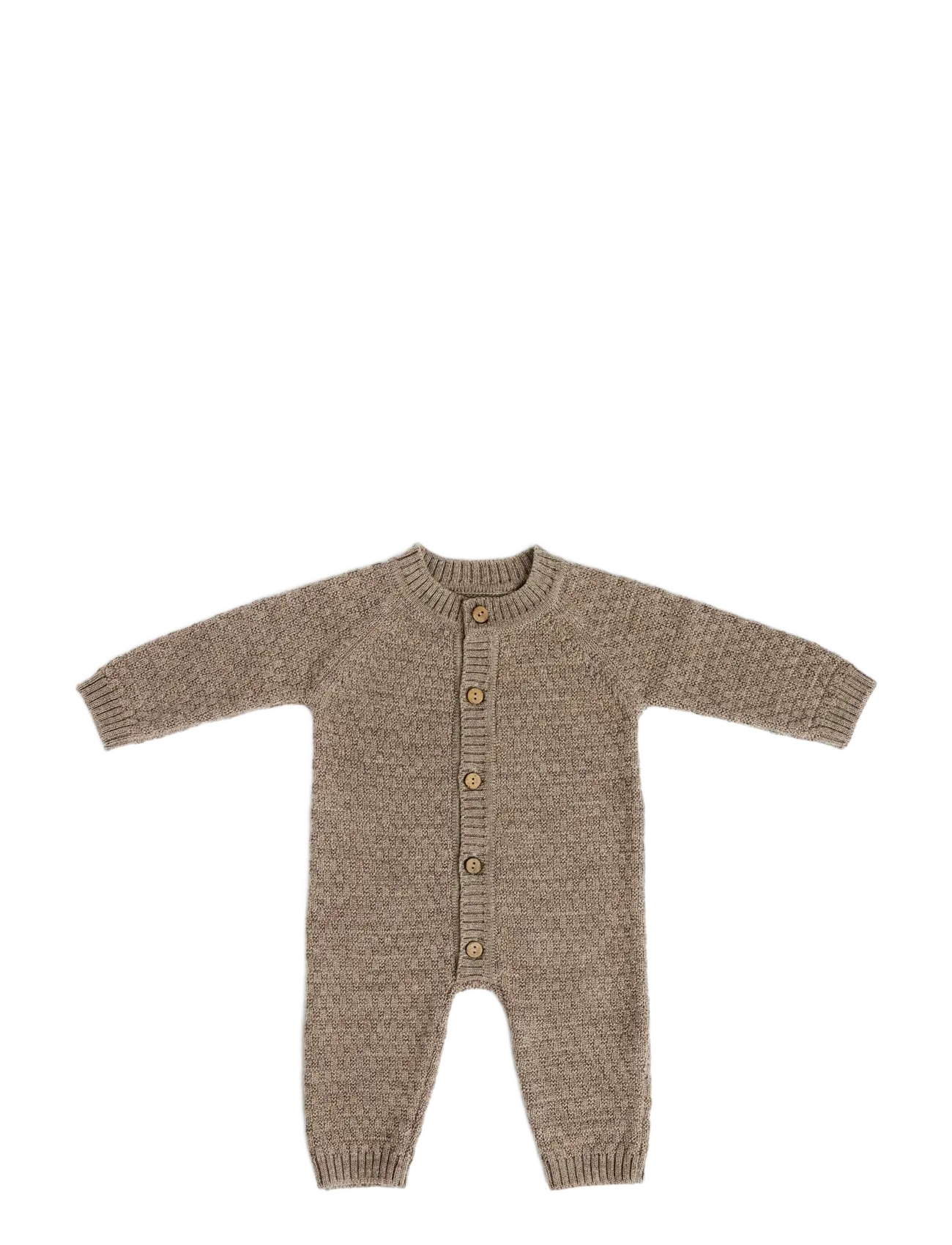 Smallstuff - Jumpsuit, AO Elephants, merino wool, nature melange - jumpsuits - nature melange - 1