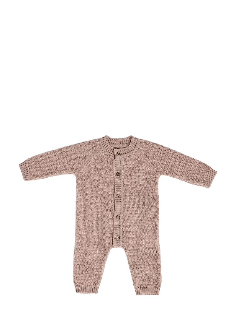 Smallstuff - Jumpsuit, AO Elephants, merino wool, nature melange - grenouillères - powder - 1