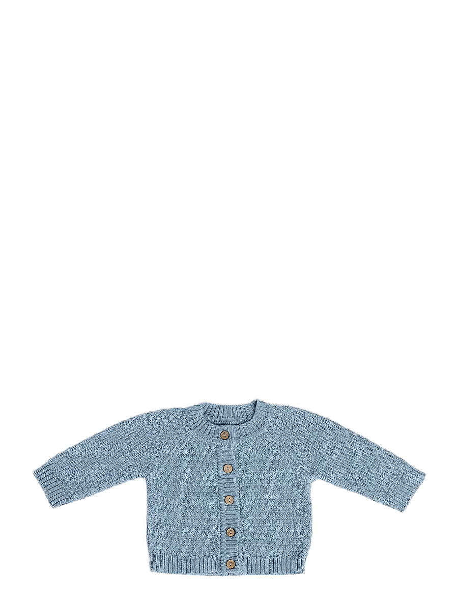 Smallstuff - Cardigan, AO Elephants, merino wool, brown - cardigans - blue - 1