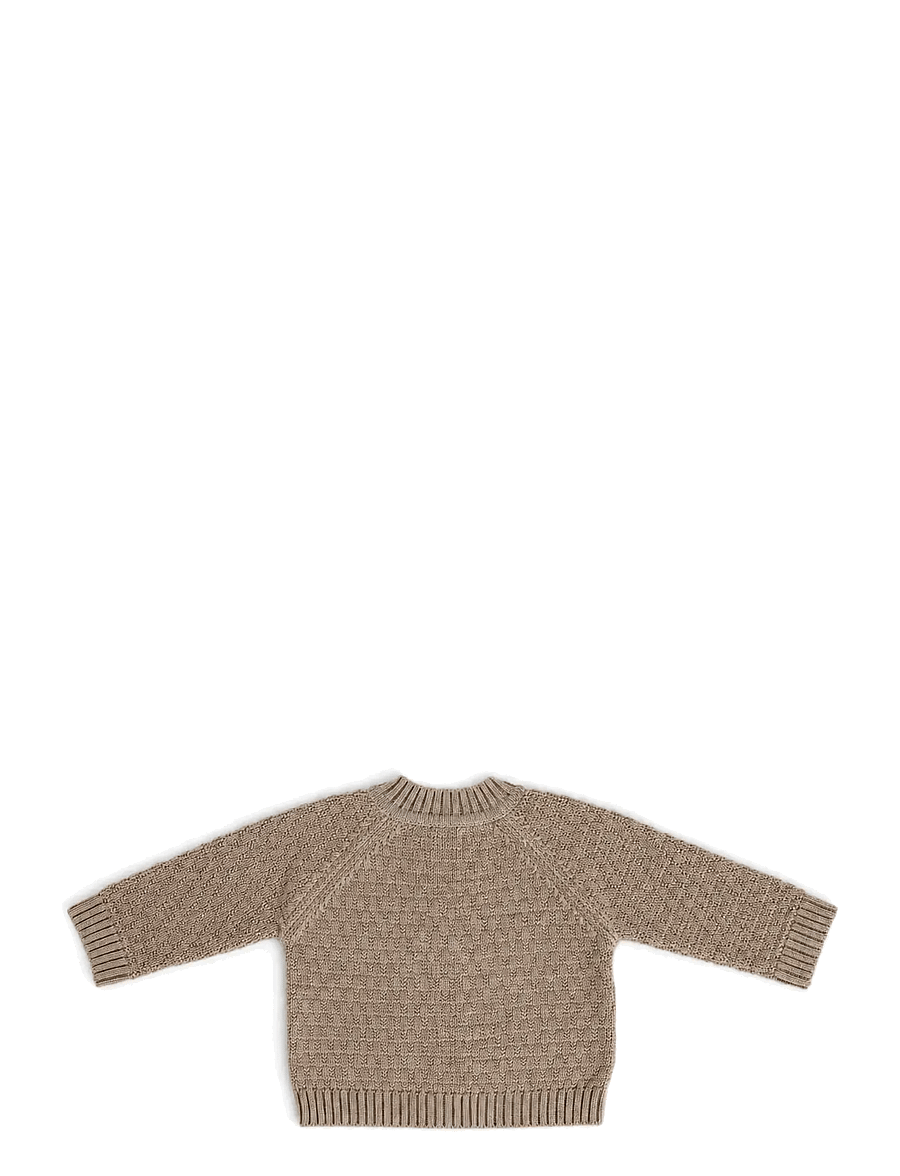 Smallstuff - Cardigan, AO Elephants, merino wool, brown - cardigans - nature melange - 2