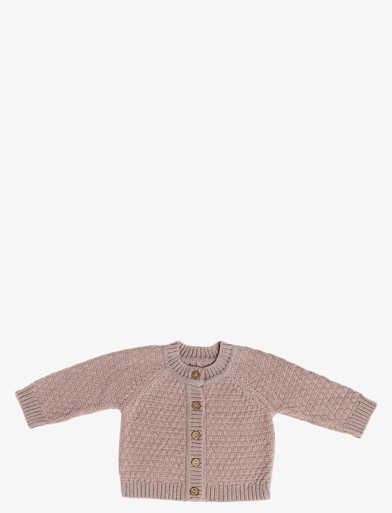 Smallstuff - Cardigan, AO Elephants, merino wool, brown - efterårstøj - powder - 0