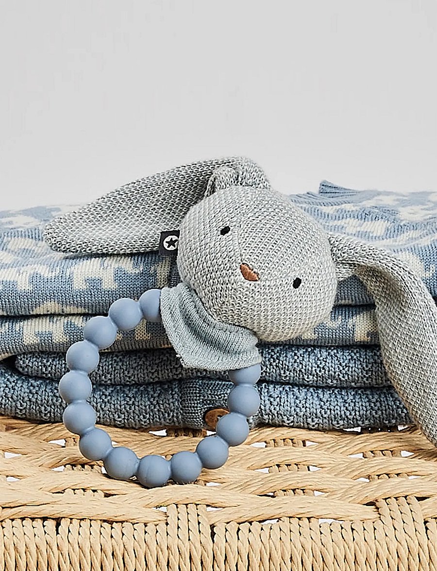 Smallstuff - Vest, AO Elephants, merino wool, brown - stickade tröjor - blue - 2