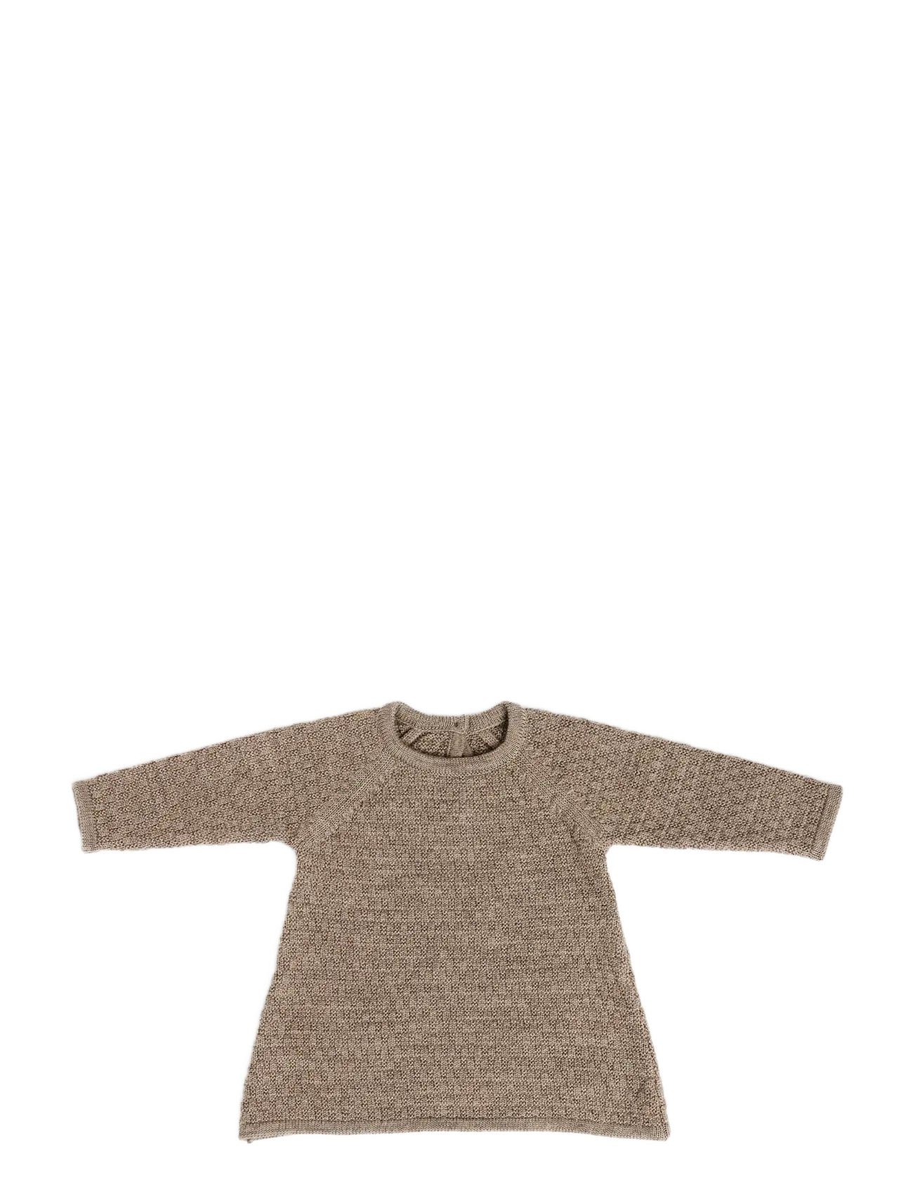 Smallstuff Dress, Ao Rabbits, Merino Wool, Powder, 68/74, Baby Dresses, Beige - Long-sleeved Kinder