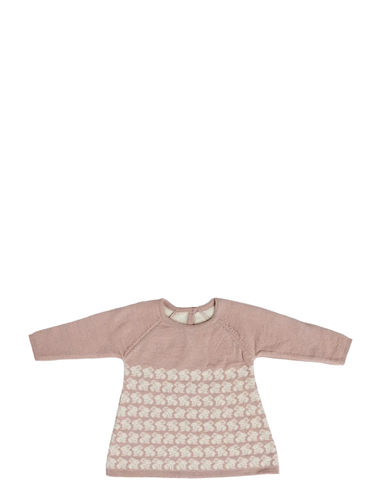 Smallstuff Dress, AO Rabbits, merino wool, powder - Kjoler - POWDER / pink/rose